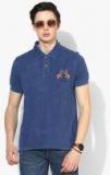 U S Polo Assn Denim Co Blue Solid Polo Collar T shirt men