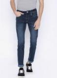 U S Polo Assn Denim Co Blue Washed Mid Rise Skinny Fit Jeans Men