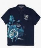 U S Polo Assn Denim Co Navy Blue Regular Fit Printed Casual T Shirt Men