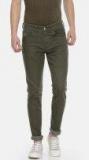 U S Polo Assn Denim Co Olive Green Slim Tapered Mid Rise Clean Look Stretchable Jeans Men