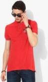 U S Polo Assn Denim Co Red Solid Polo Collar T Shirt Men