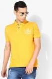 U S Polo Assn Denim Co Yellow Solid Regular Fit Polo Collar Tshirt men