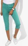 U S Polo Assn Green Solid Capris women