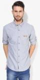 U S Polo Assn Grey Solid Regular Fit Casual Shirt men