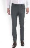 U S Polo Assn Grey Solid Slim Fit Regular Trouser Men