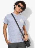 U S Polo Assn Grey Textured Slim Fit Henley T Shirt men