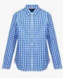 U S Polo Assn Kids Blue & White Checked Casual Shirt Boys