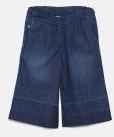 U S Polo Assn Kids Blue Regular Fit Self Design Culottes Girls