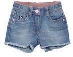 U S Polo Assn Kids Blue Solid Regular Fit Denim Shorts Girls