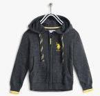 U S Polo Assn Kids Charcoal Grey Sweat Jacket Boys