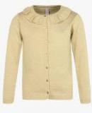 U S Polo Assn Kids Gold Solid Sweater Girls