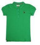 U S Polo Assn Kids Green Solid Regular Fit Polo T Shirt Girls