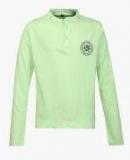 U S Polo Assn Kids Green Solid Slim Fit T Shirt boys