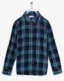 U S Polo Assn Kids Navy Blue Checked Slim Fit Casual Shirt Boys