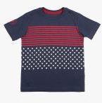 U S Polo Assn Kids Navy Blue Printed Round Neck Tshirt Boys