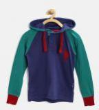 U S Polo Assn Kids Navy Colourblocked Hooded Sweatshirt Boys