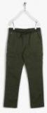 U S Polo Assn Kids Olive Solid Slim Fit Cargo Boys