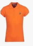 U S Polo Assn Kids Orange Casual Top Girls