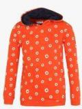 U S Polo Assn Kids Orange Printed Sweatshirt Girls