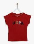 U S Polo Assn Kids Red Casual Top Girls