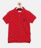 U S Polo Assn Kids Red Printed T Shirt Boys