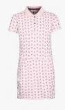 U S Polo Assn Kids White Printed T Shirt Dress Women