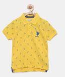 U S Polo Assn Kids Yellow Printed T Shirt boys