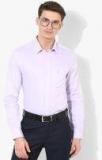 U S Polo Assn Lavender Regular Fit Self Design Formal Shirt Men