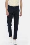 U S Polo Assn Navy Blue Printed Chinos Men