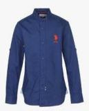 U S Polo Assn Navy Blue Regular Fit Casual Shirt Boys