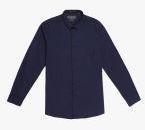 U S Polo Assn Navy Blue Solid Regular Fit Formal Shirt men