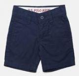 U S Polo Assn Navy Blue Solid Shorts Boys