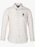 U S Polo Assn Off White Casual Shirt boys