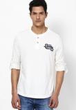 U S Polo Assn Off White Henley T Shirt men