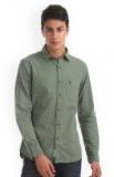 U S Polo Assn Olive Regular Fit Printed Casual Shirt Men