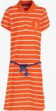 U S Polo Assn Orange Casual Dress Girls