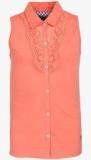 U S Polo Assn Orange Casual Top girls