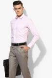 U S Polo Assn Pink Regular Fit Printed Formal Shirt Men