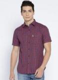 U S Polo Assn Rust Checked Tailored Fit Casual Shirt Men