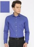 U S Polo Assn Tailored Blue Tailored Fit Self Design Formal Shirt Men