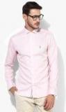 U S Polo Assn Tailored Pink Printed Slim Fit Casual Shirt men