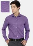 U S Polo Assn Tailored Purple Tailored Fit Self Design Formal Shirt Men