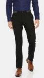 U S Polo Assn U.S. Polo Assn. Men Black Slim Fit Solid Formal Trousers men