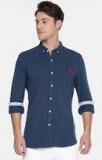 U S Polo Assn U.S. Polo Assn. Men Dark Blue Regular Fit Solid Casual Shirt men