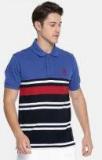 U S Polo Assn U.S. Polo Assn. Men Multicoloured Striped Polo Collar T Shirt Men