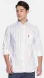 U S Polo Assn U.S. Polo Assn. Men White & Blue Striped Casual Shirt men