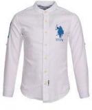 U S Polo Assn White Casual Shirt Boys