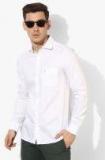 U S Polo Assn White Textured Regular Fit Casual Shirt Men