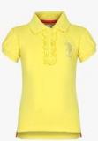 U S Polo Assn Yellow Casual Top girls