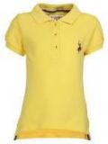 U S Polo Assn Yellow Polo T Shirts Girls